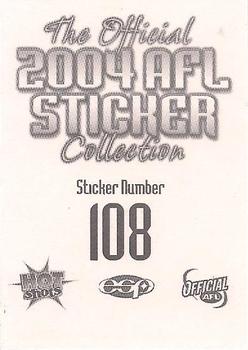 2004 ESP AFL Sticker Collection #108 Sam Mitchell Back